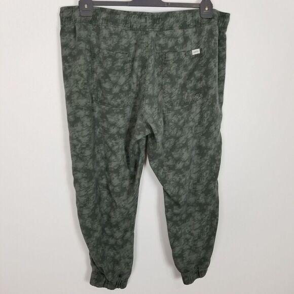 Orvis Women Plus  Tencel Jogger Pants Sz 2XL Green Printed Drawstring Casual - Picture 4 of 7